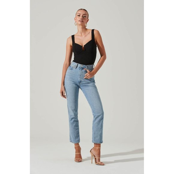 ASTR the Label Aria Tank Bodysuit in Black - NWT - Size XS - Picture 2 of 6